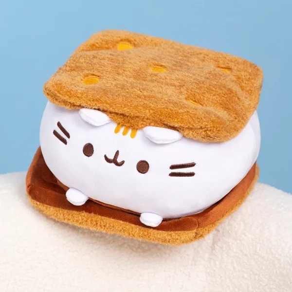 15cm Cute Chocolate Sandwich Cookie Fat Cat Throw Pillow Plush Toys Biscuit Cat Dolls Stuffed Animals Birthday Gifts For Kids - Image 6