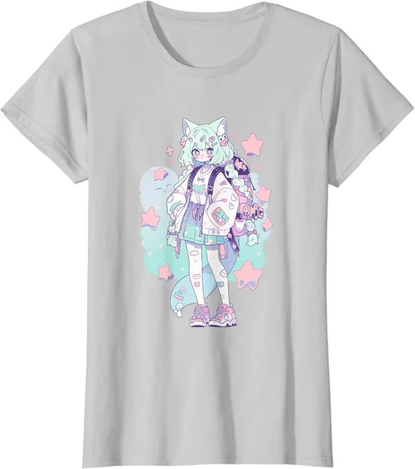 Cat Girl Pastel T-Shirt - Image 3