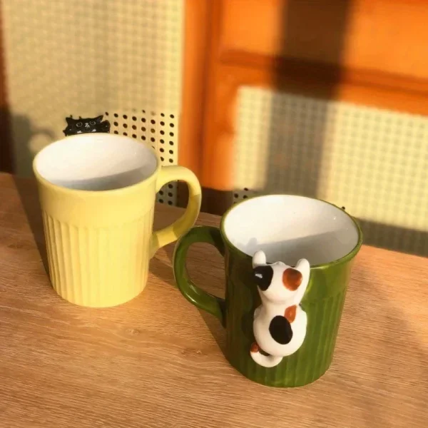 Lovely Cat Mug – Cute Ceramic Coffee Cup With Cat Design For Animal Lovers Cup For Hotel/Restaurant/Office for restaurants/cafes - Image 4