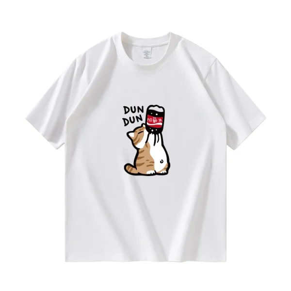 Funny Cat anime Print Women Casual T-Shirt Women Men Summer Harajuku T Shirts Girl Boy Casual Fashion Kawaii Clothes - Image 2