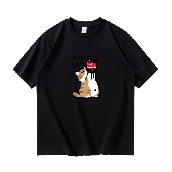 Funny Cat anime Print Women Casual T-Shirt Women Men Summer Harajuku T Shirts Girl Boy Casual Fashion Kawaii Clothes - Image 5