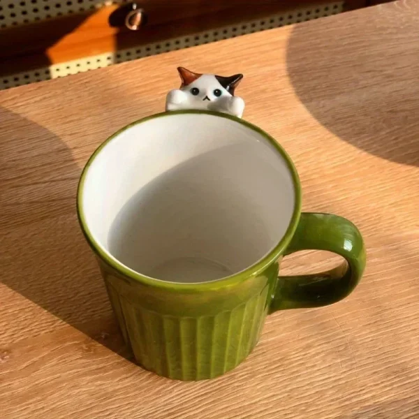 Lovely Cat Mug – Cute Ceramic Coffee Cup With Cat Design For Animal Lovers Cup For Hotel/Restaurant/Office for restaurants/cafes - Image 3