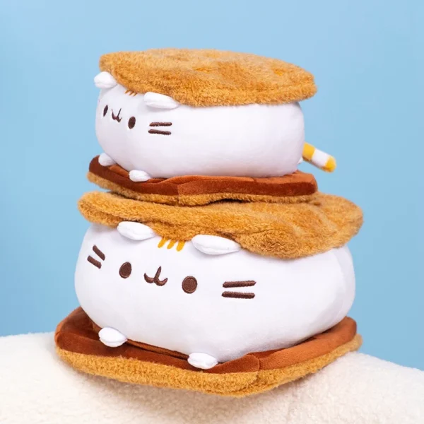 15cm Cute Chocolate Sandwich Cookie Fat Cat Throw Pillow Plush Toys Biscuit Cat Dolls Stuffed Animals Birthday Gifts For Kids - Image 5